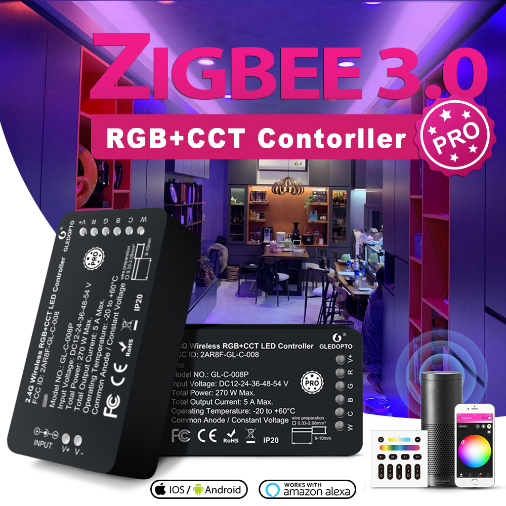 RGB+CCT 6CH ZigBee LED Controller pro GL-C-008P RGB+CCT 6CH ZigBee LED Controller pro GL-C-008P